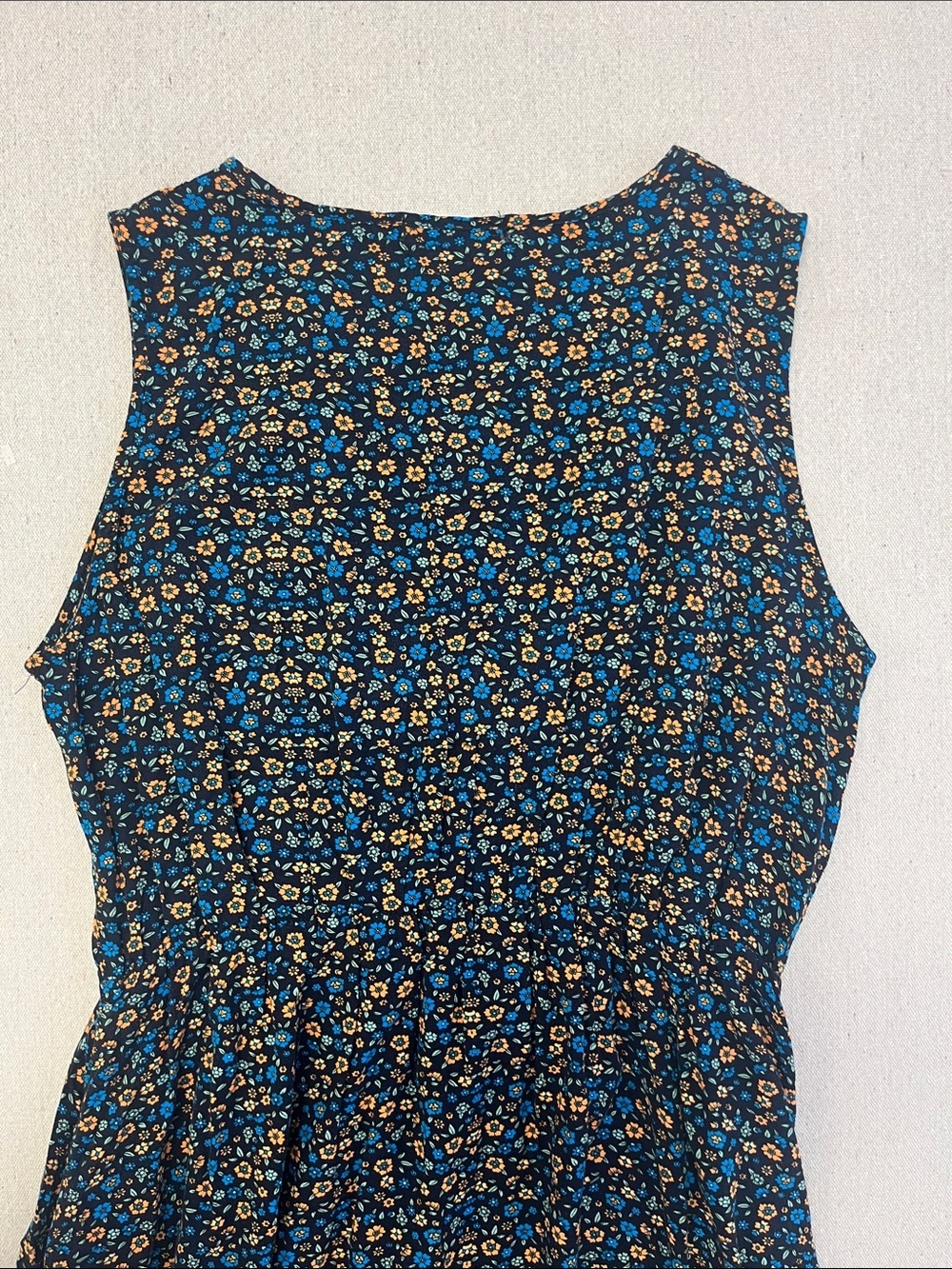 TEMOFON Floral Button Front Midi Dress Pockets Boho Cottagecore Size L - Picture 15 of 16